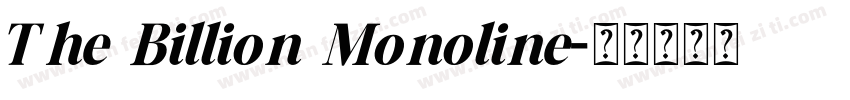 The Billion Monoline字体转换